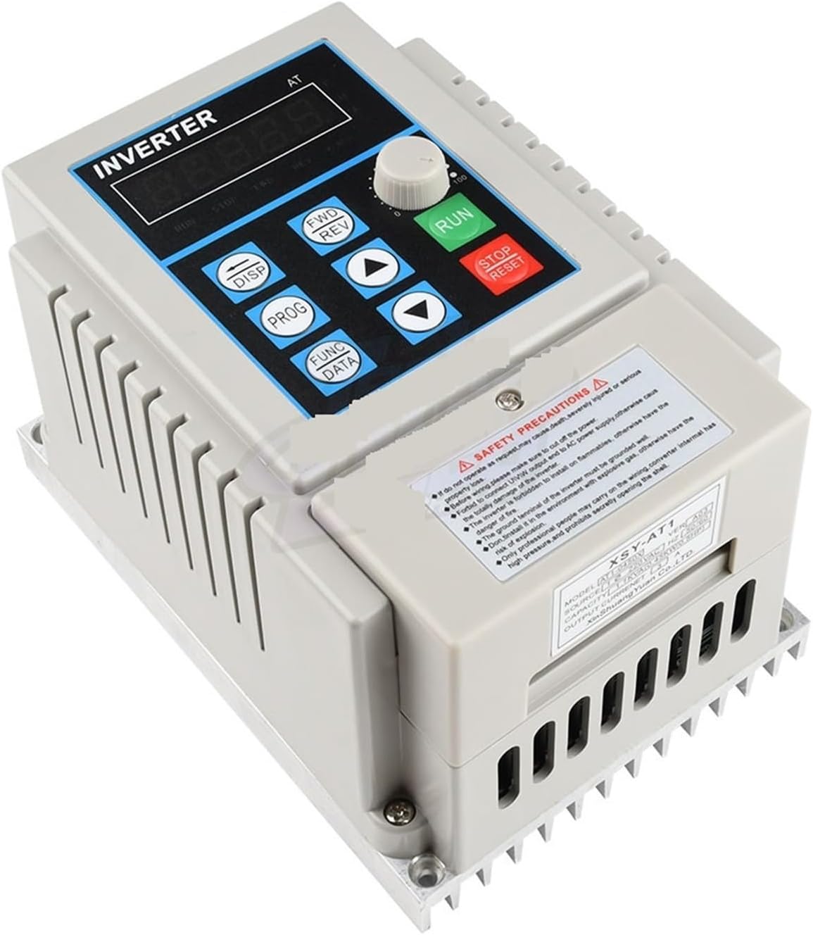 AT1-0750X AC 220V 0.75kW Variable Frequency Drive VFD Speed Controller Inverter Single Phrase Adjustable Frequency Motor Drive(AT1-0750X)
