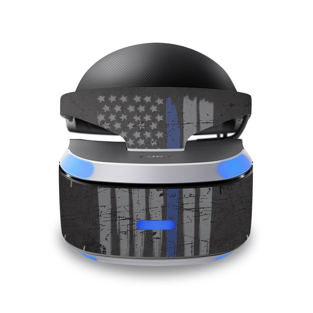 MightySkins Skin Compatible with Sony Playstation VR wrap Cover Sticker Skins Thin Blue Line K9