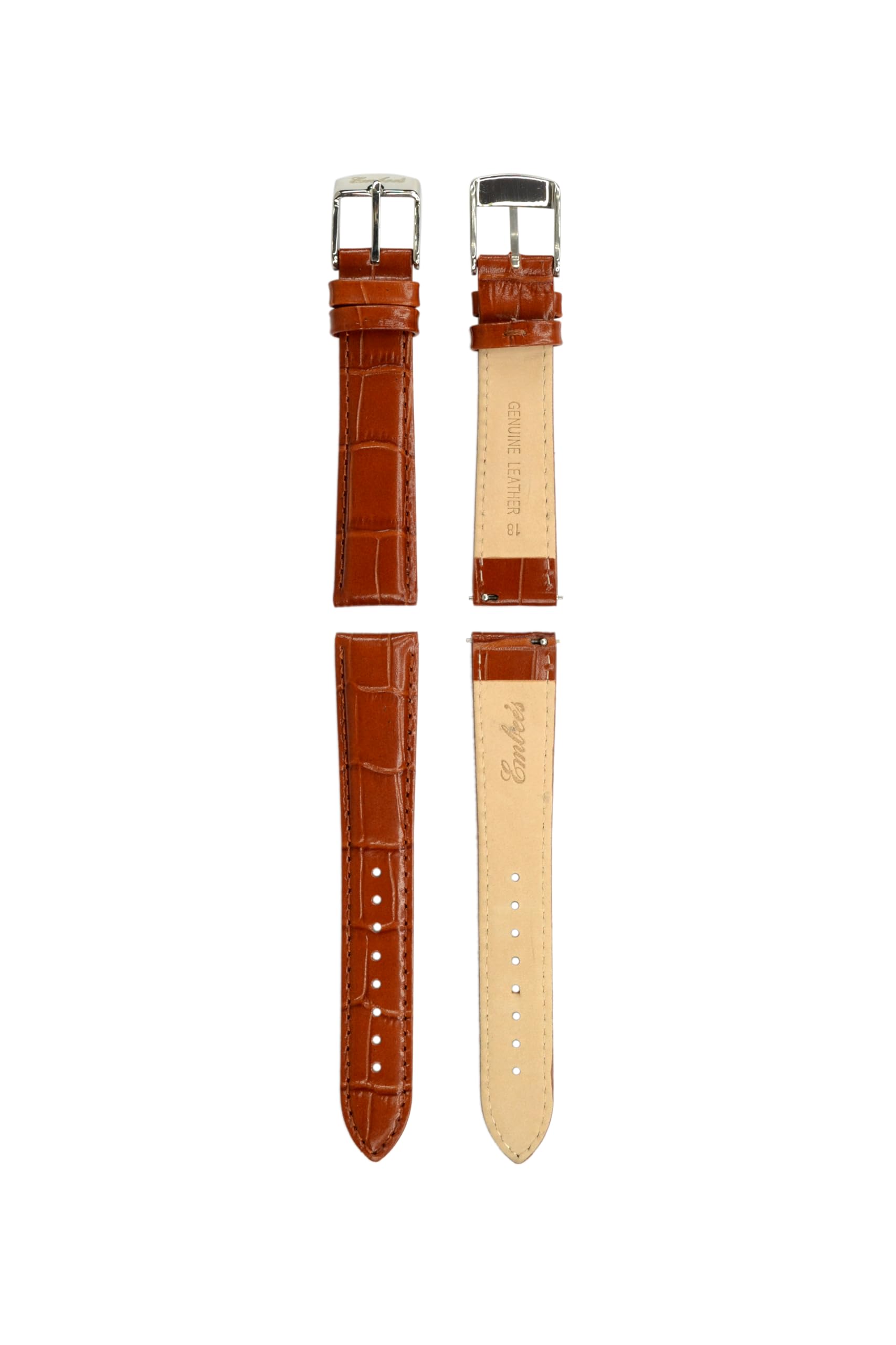 Embees Genuine leather watch strap 18 mm with SS Buckle & Sliding spring bar (TAN, 18 mm) (B0D9VLY3XD) Amazon Price History, Amazon Price Tracker