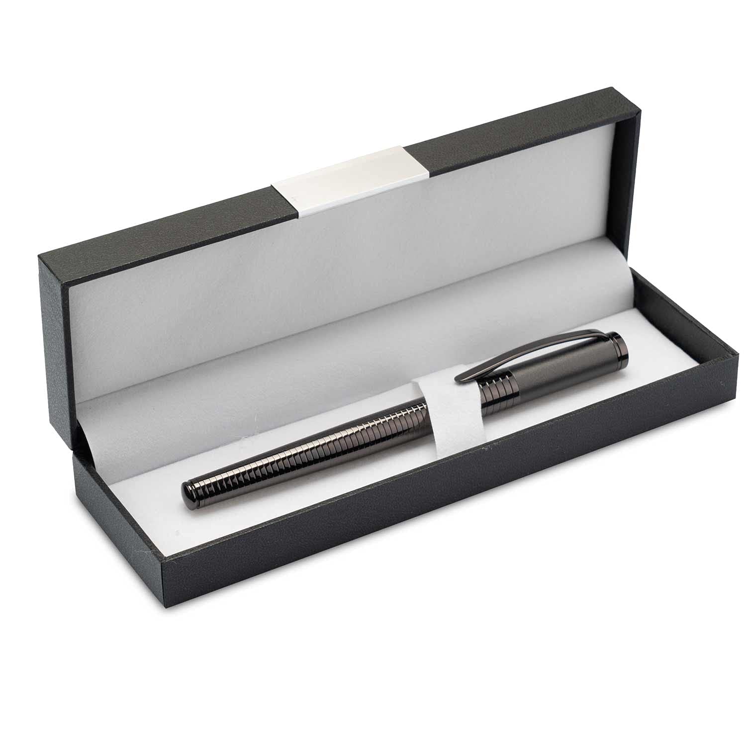 Hörner Fortress - Hochwertiger Füllfederhalter Metall I Premium Geschenkbox I Tinte in Schwarz I Luxus Design I Edel Feder Made in Germany I Attraktiver Stift für Herren und Damen