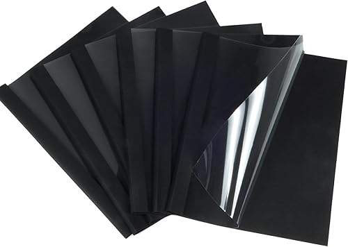 RAYSON TBC12-25 - Cubiertas de encuadernación térmica, 1/2 pulgada, tamaño carta negra con capacidad para 120 hojas, paquete de 25