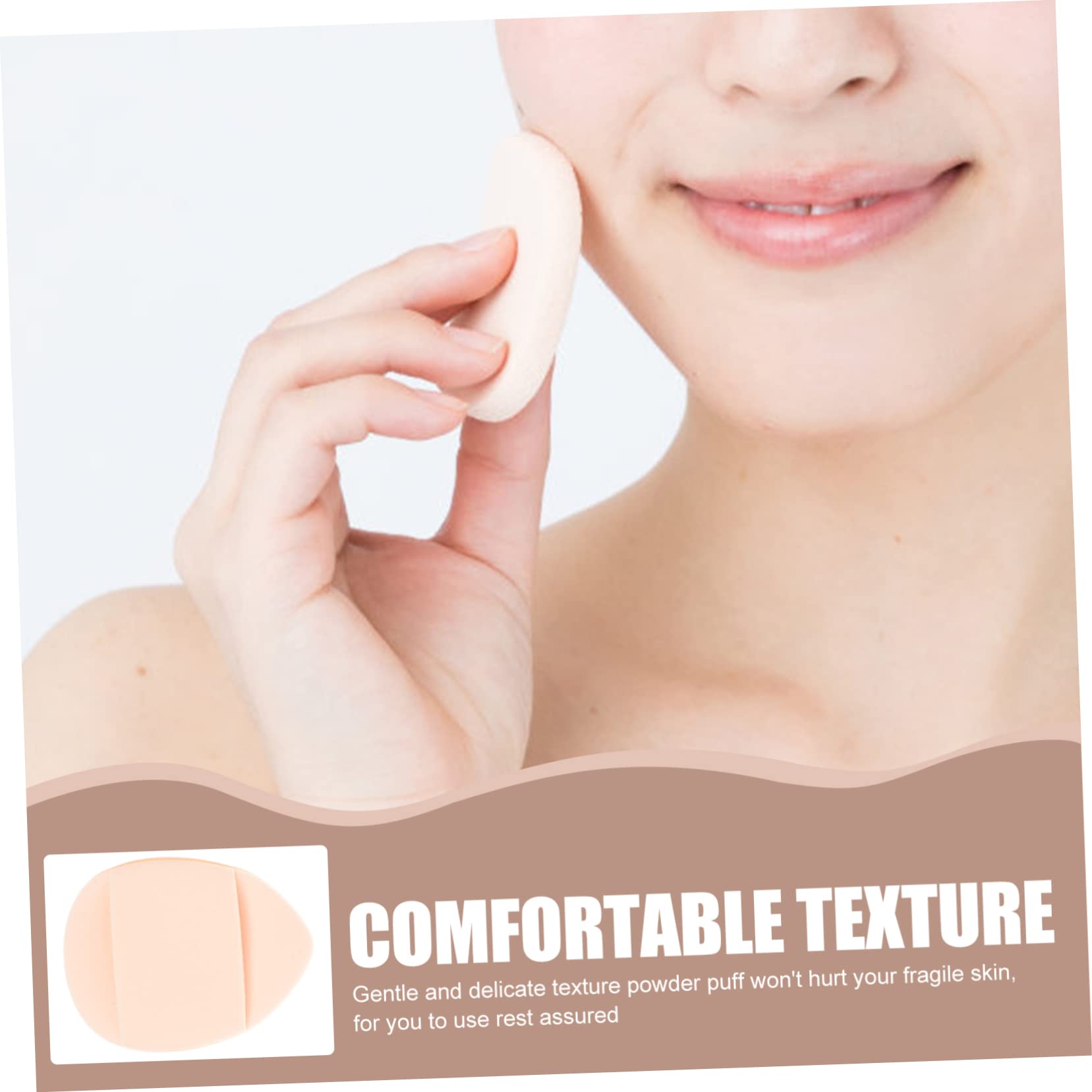 WOFASHPURET 4Pcs Mini Finger Makeup Soft Dual Sided Powder Puff for Concealer and Foundation Small and Lightweight Beauty Tool for Women for All Skin Types