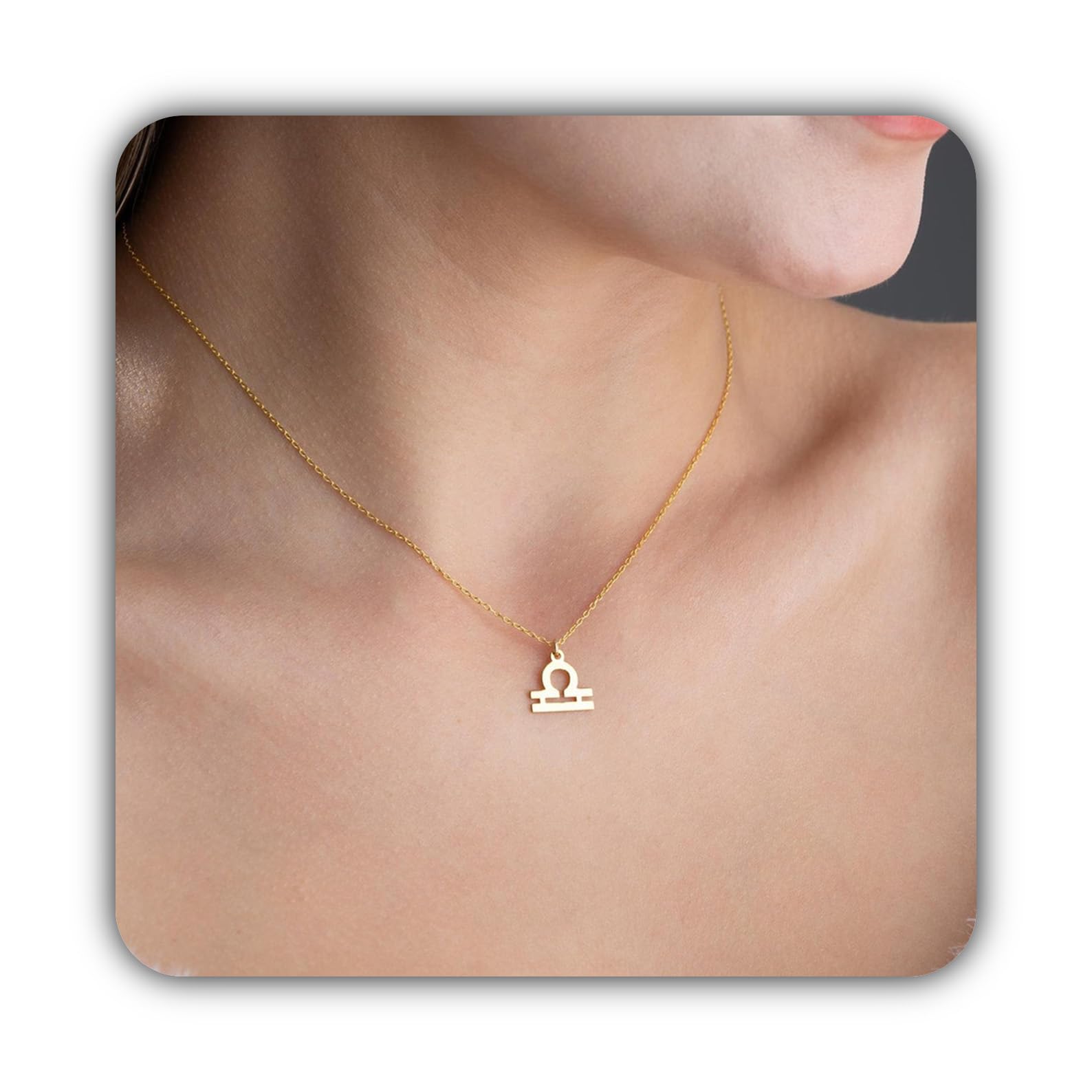 Delicato argento zodiaco collana, oro oroscopo astrologia febbraio pietra portafortuna Cancer