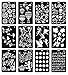 Plastic Stencils for Painting, 12Pcs Journaling Stencils for Crafts 5.7x9.6 Inches
