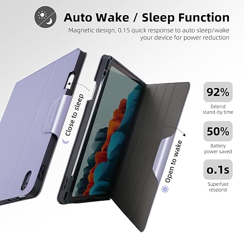 Miniatura 5 de ARHOH Funda para iPad Air de 54 generación 20222020 con soporte para lápices, piel sintética de alta calidad con ángulo de escritura y apagado