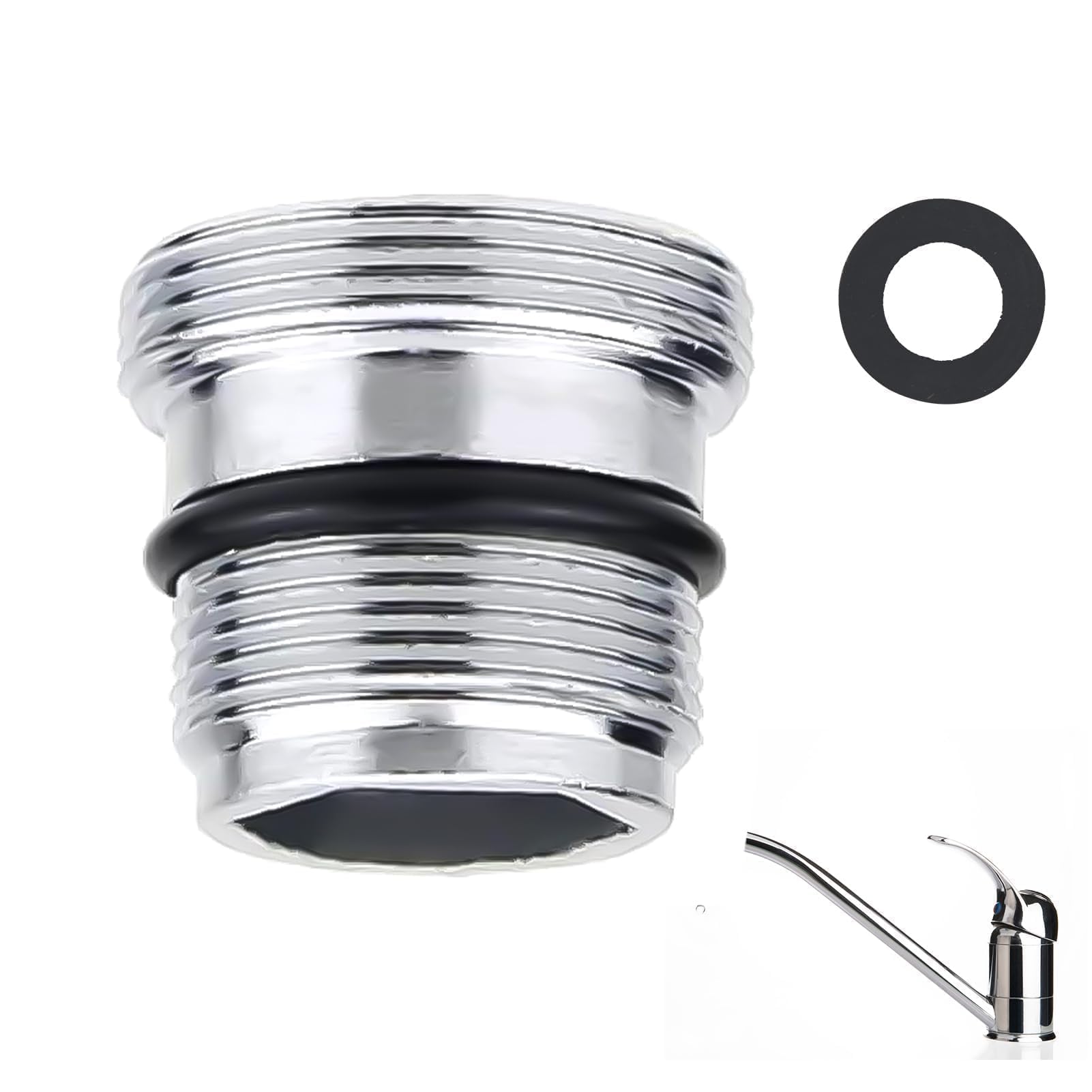 Adapter do kranu z mieszaczem M18.5 - M22 dla Ikea, Grohe, Neoperl Tj, filtr Brita, metalowe złącze do podłączenia napowietrzaczy