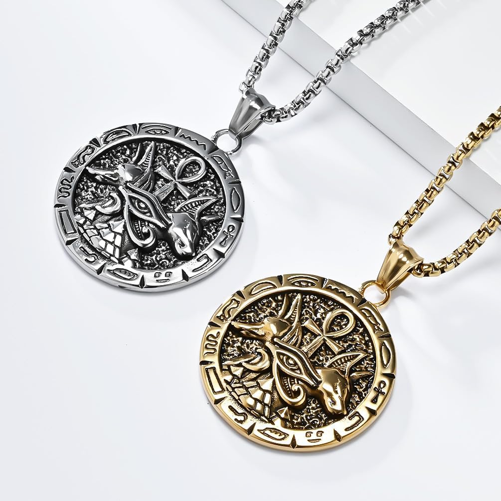 Stainless Steel Ankh Cross Pendant Necklace, Ancient Egyptian Symbol - Image 4