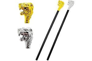 Lion Scepters - Costume Prop Staff Wand Walking Stick Pimp Cane