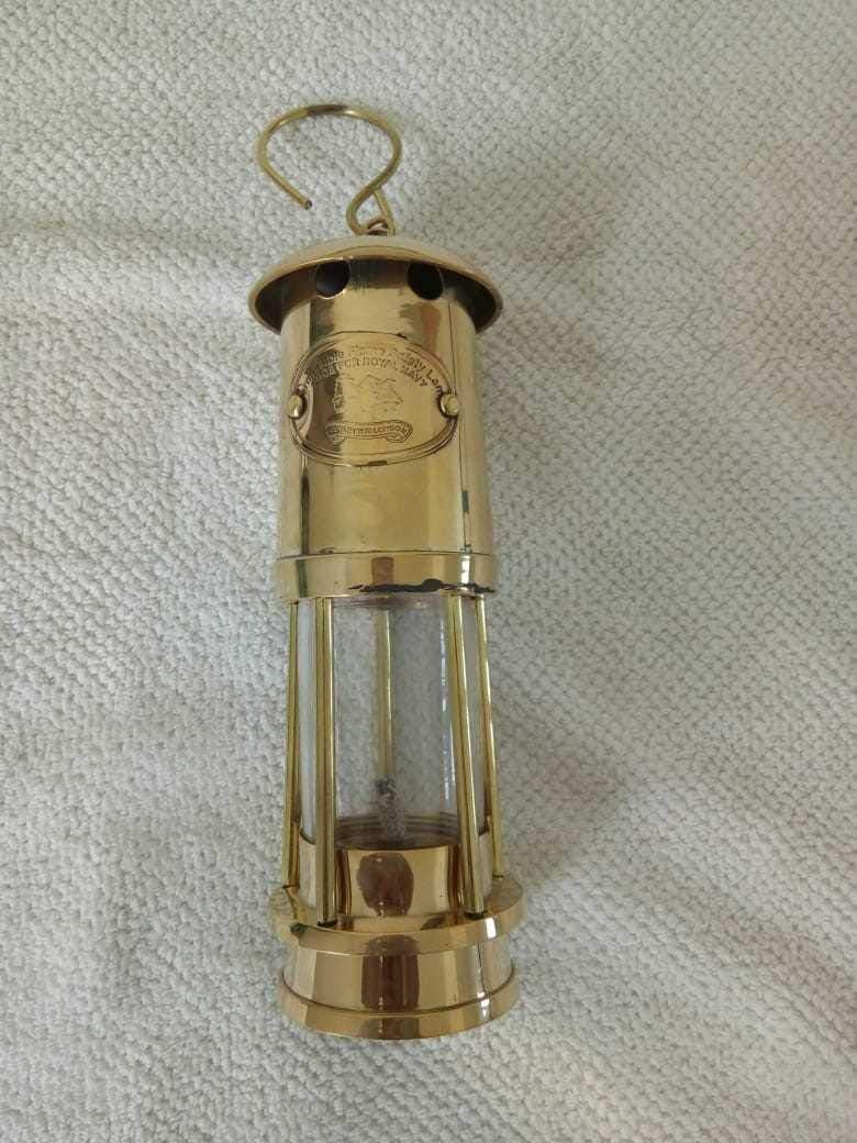 Lampe de mineur en verre blanc de style nautique de 15,2 cm