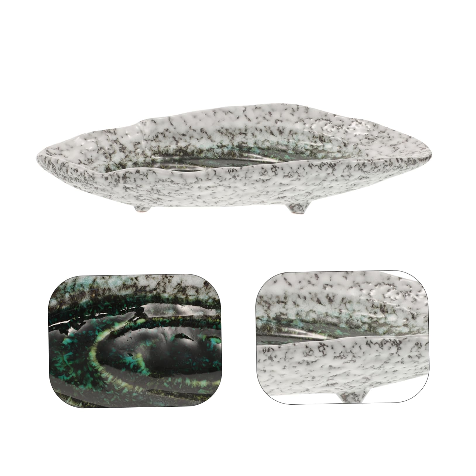 GANAZONO Butterfly Feeder Tray for Outdoor Garden Decor Large Blue Water Dish