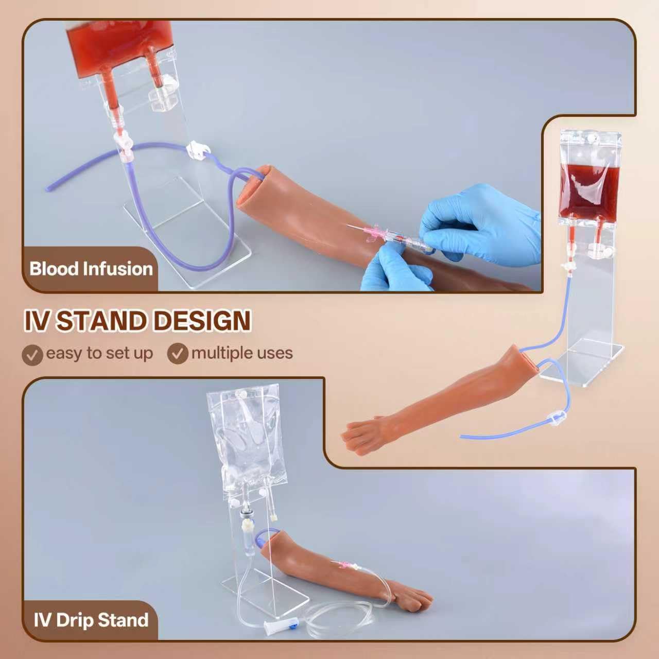 Pet Canine IV Blood Draw & Catheterization & Dog Bandaging Leg, IV Fluid Venipuncture Injection Kit Intravenous Training Set, Veterinary Dog IV Practice Kit for Students, Veterinarians, and Training