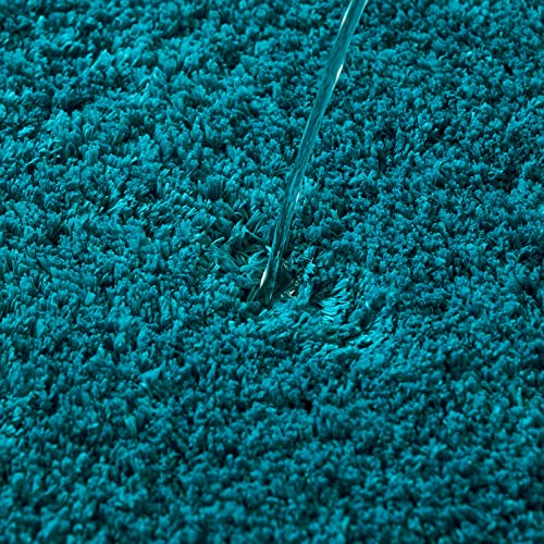 MIULEE Bath Mat Non Slip Absorbent Bathroom Soft luxurious Shower Small Mat Doormat Inside Rugs Kitchen Rugs Carpet Mat Washable for Bathroom Bedroom Kitchen Entrance 45x120 cm Blue Green - Image 4