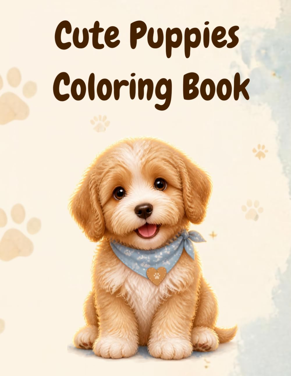 Cute Puppies Coloring Book: Fun and Easy Coloring Pages for Kids Ages 3–8
