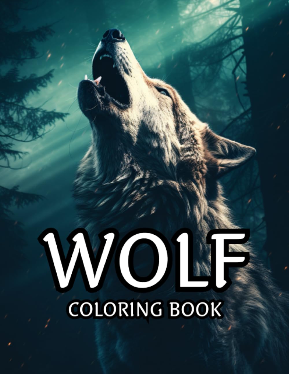 Wild Wolves: Majestic Wolf Coloring Book for Adults: Anti-Stress, Anxiety, and Relaxation | 50 Inspiring Illustrations
