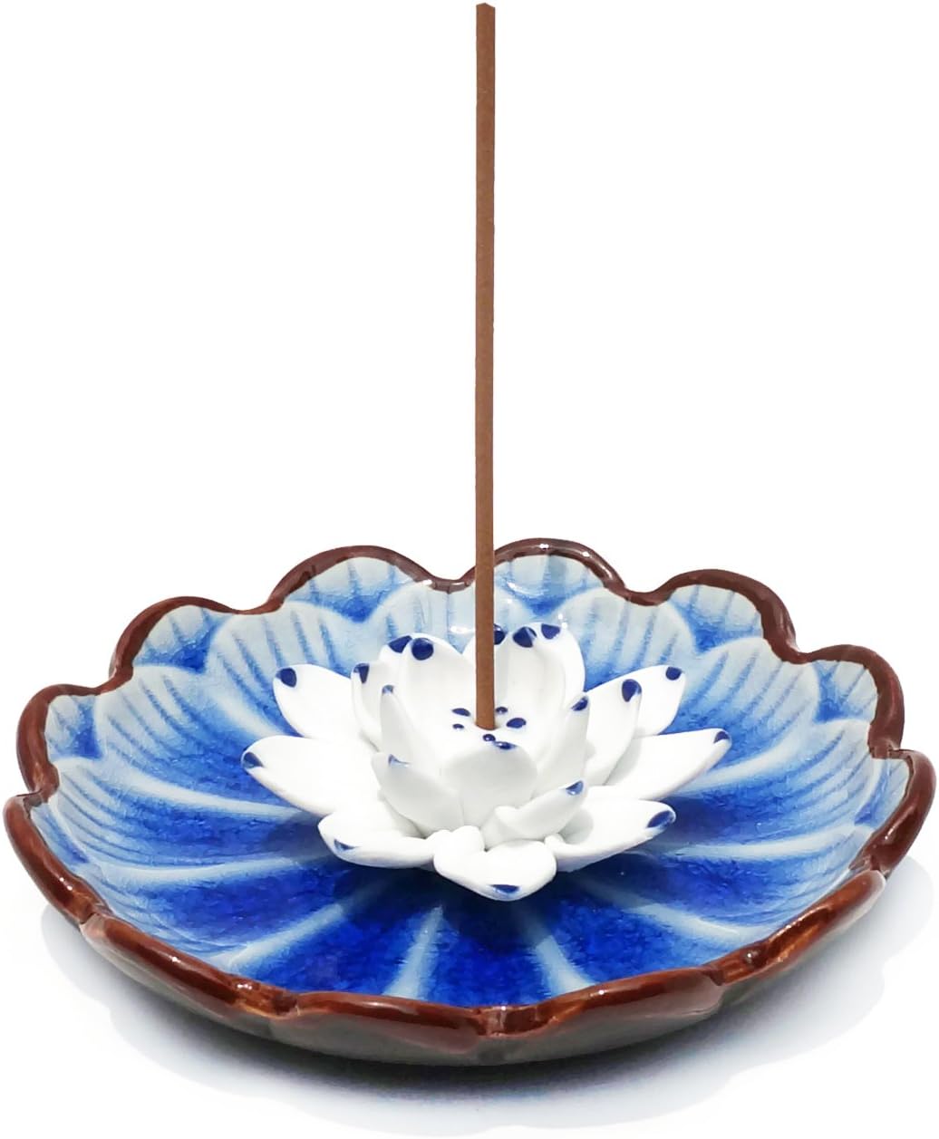 2er pack Porcelain Decorative Flower Incense Burner Bowl