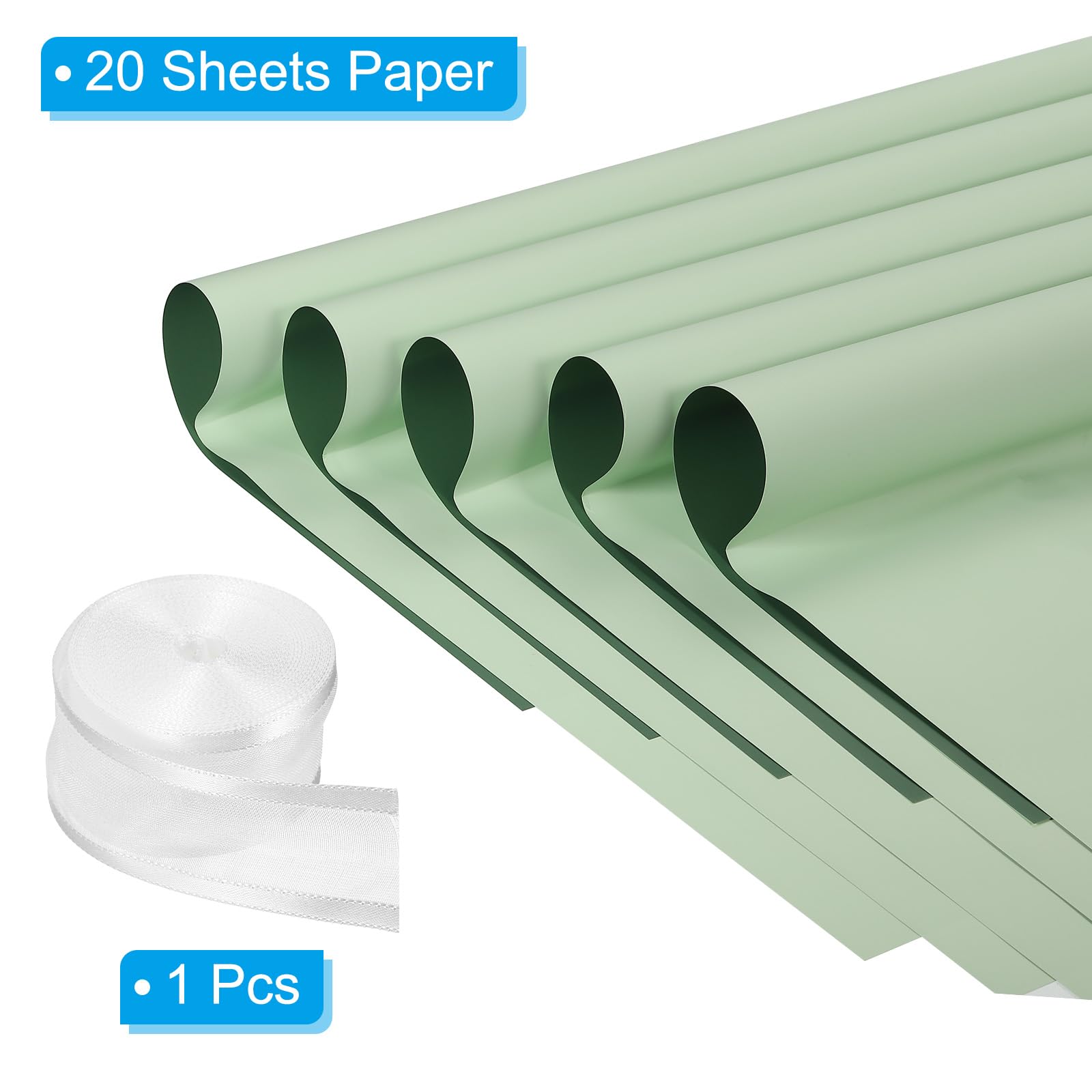PATIKIL 20 Sheets Flower Wrapping Paper - Image 3