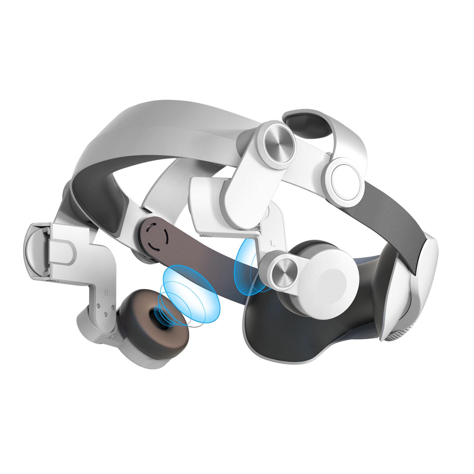 Fascia per la Testa Regolabile Compatibile con Quest 2 per Supporto e Comfort Migliorati in VR, Cinghia di Ricambio con Accessori Elite, Adatta a Bambini e Adulti