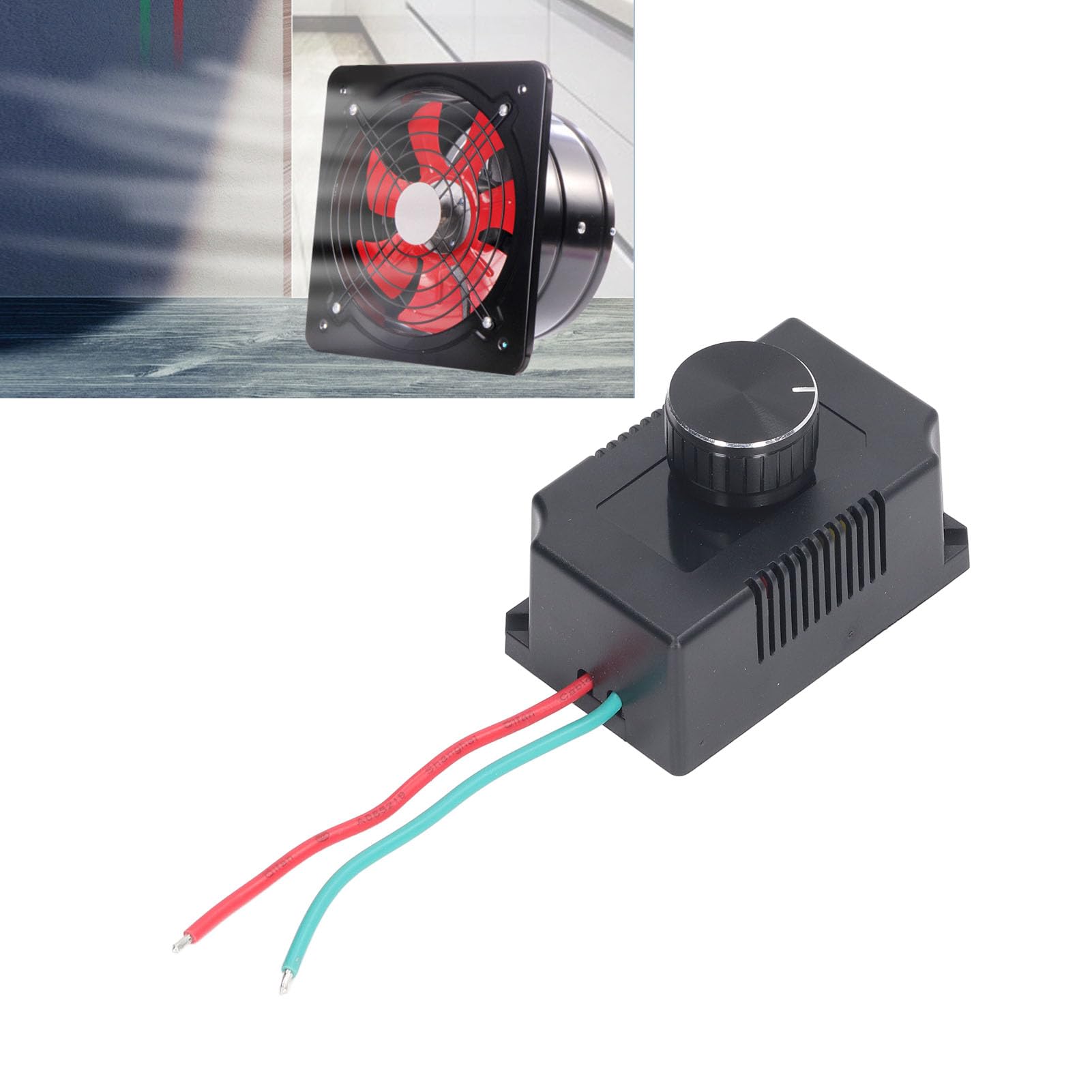 Fyearfly Variateur 0-3000 W, Contrôleur de Vitesse de Ventilateur électrique de Moteur AC220 V Régulateur de Vitesse Variable, pour Ventilateurs D'extraction, Réglage de Température et