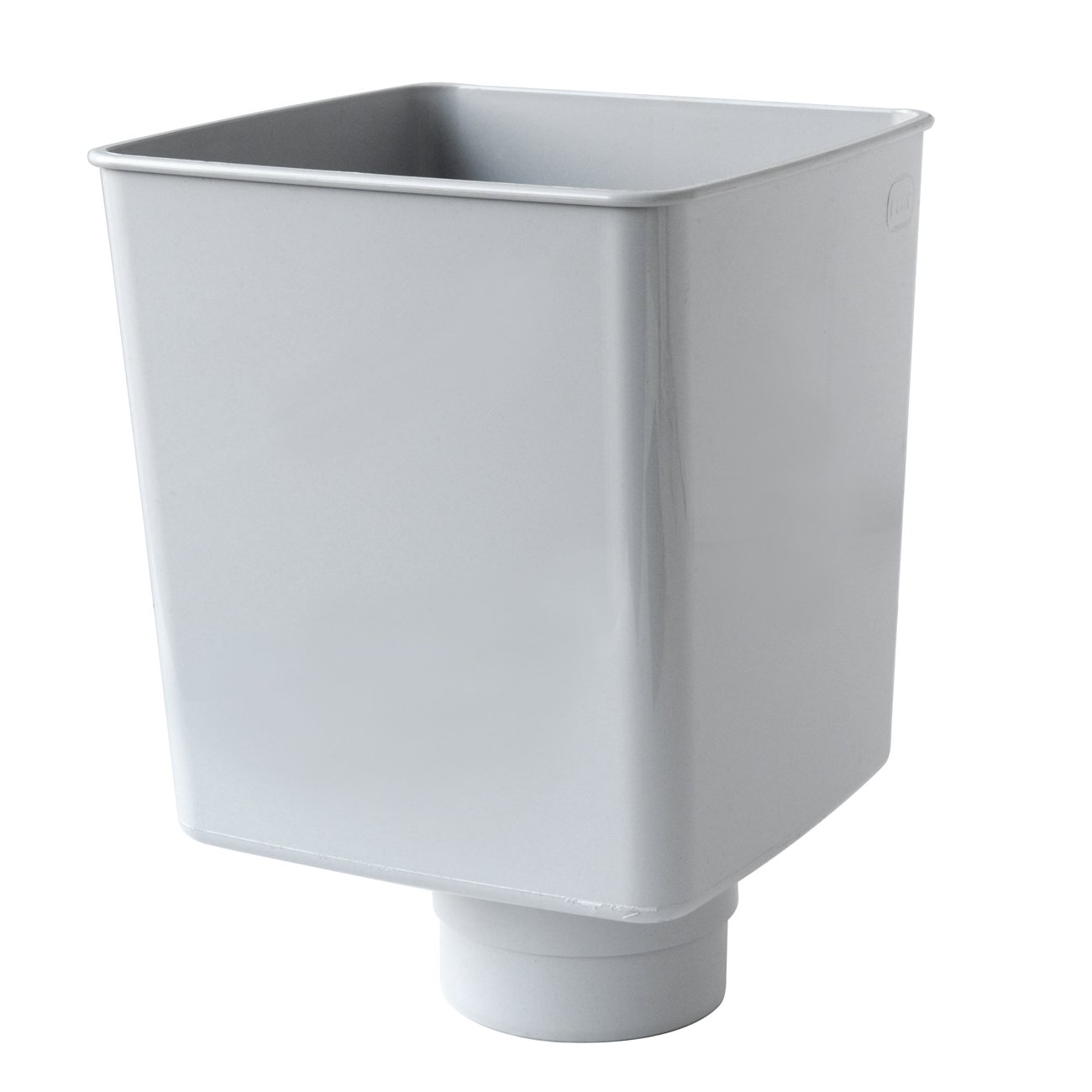 First Plast RCQ100N - Archivador pluvial cuadrado, gris, 100 mm