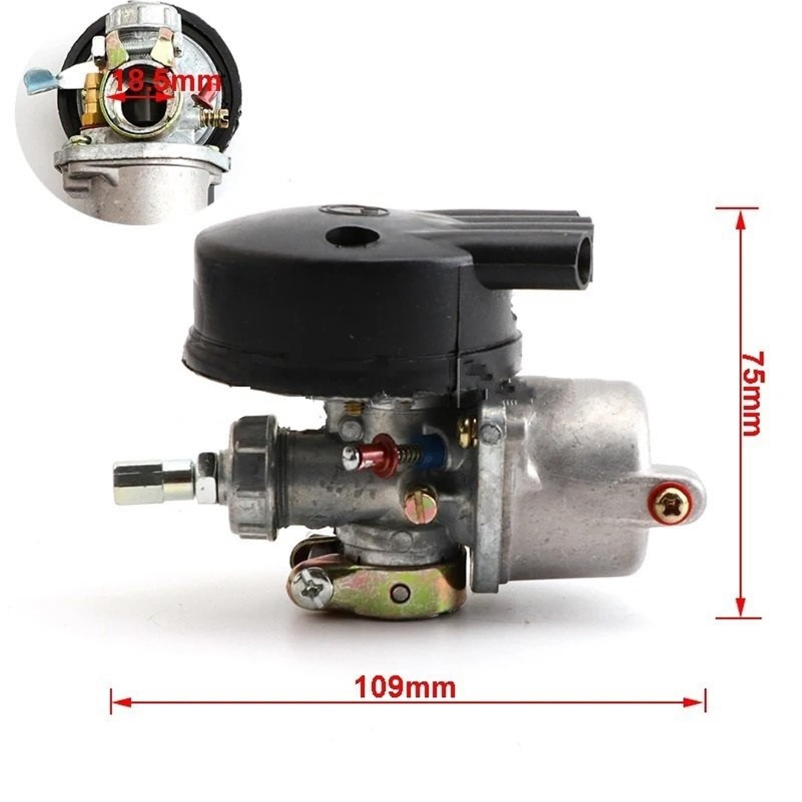 Gaźnik z rurą wlotową filtra powietrza do silnika dwusuwowego 49 cm3, 60, 66, 80, miniaturowego motocykla i akcesoriów rowerowych gaźnik silnika