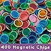 Magnetic Bingo Wands and Translucent Chips|Easy to Pick Up Bingo Chips|STEM Kits for Counting|Multi Color 400 Chips