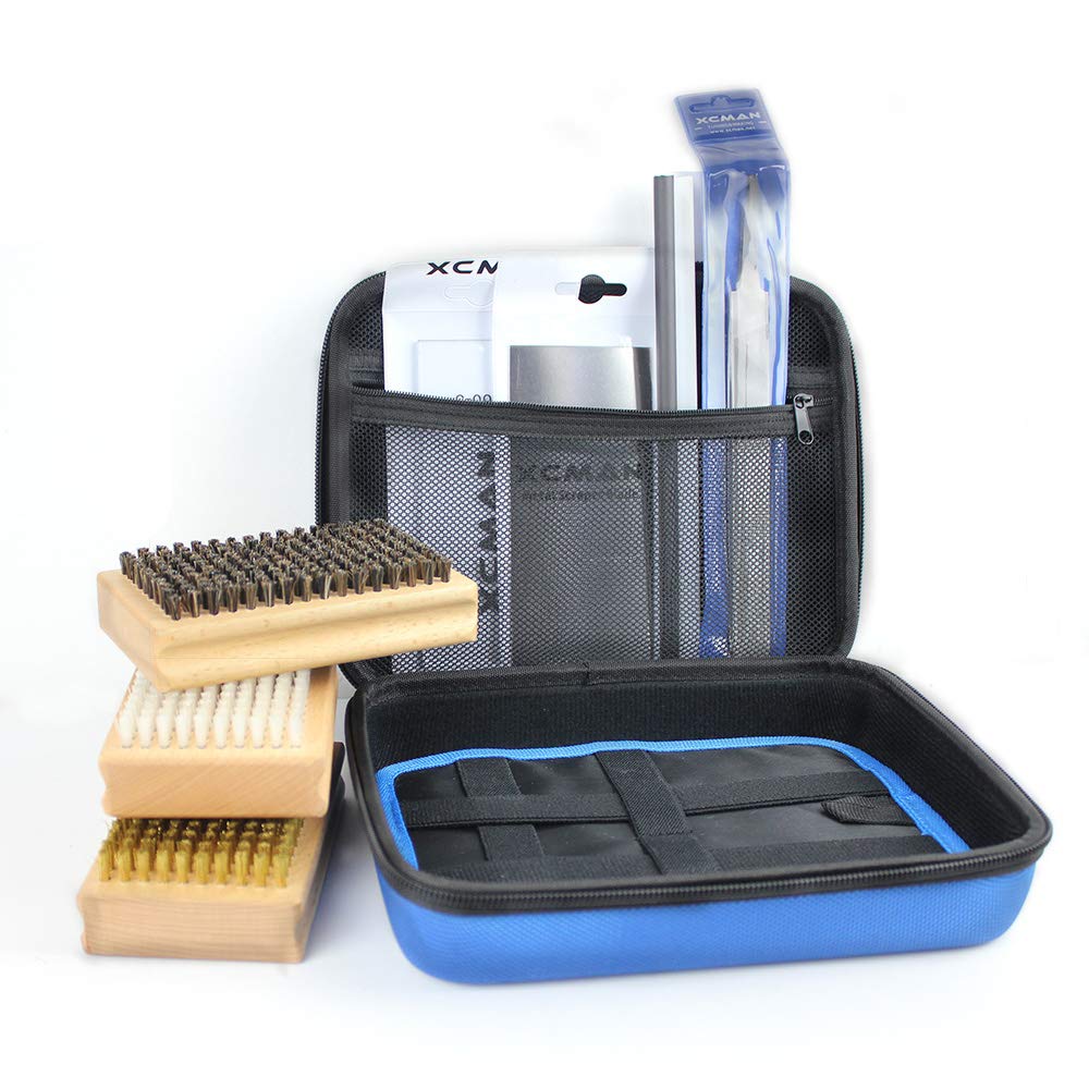LeTkingok Ski Snowboard Waxing Brush Scraping Wax Plate Trimming Patching Tool Kit