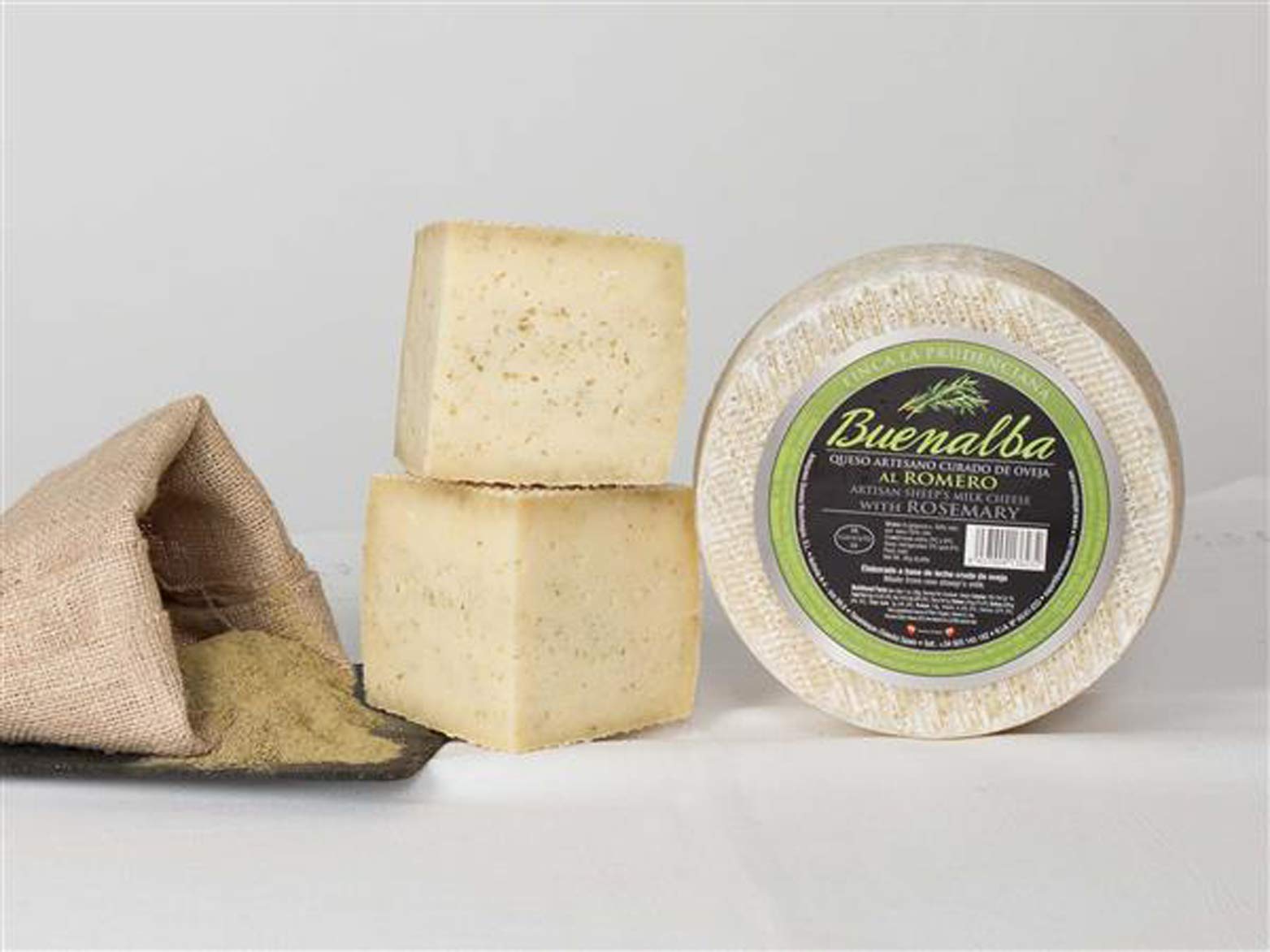 QUESO ARTESANO DE OVEJA AL ROMERO DENTRO. OVEJA A LAS HIERBAS (500G)