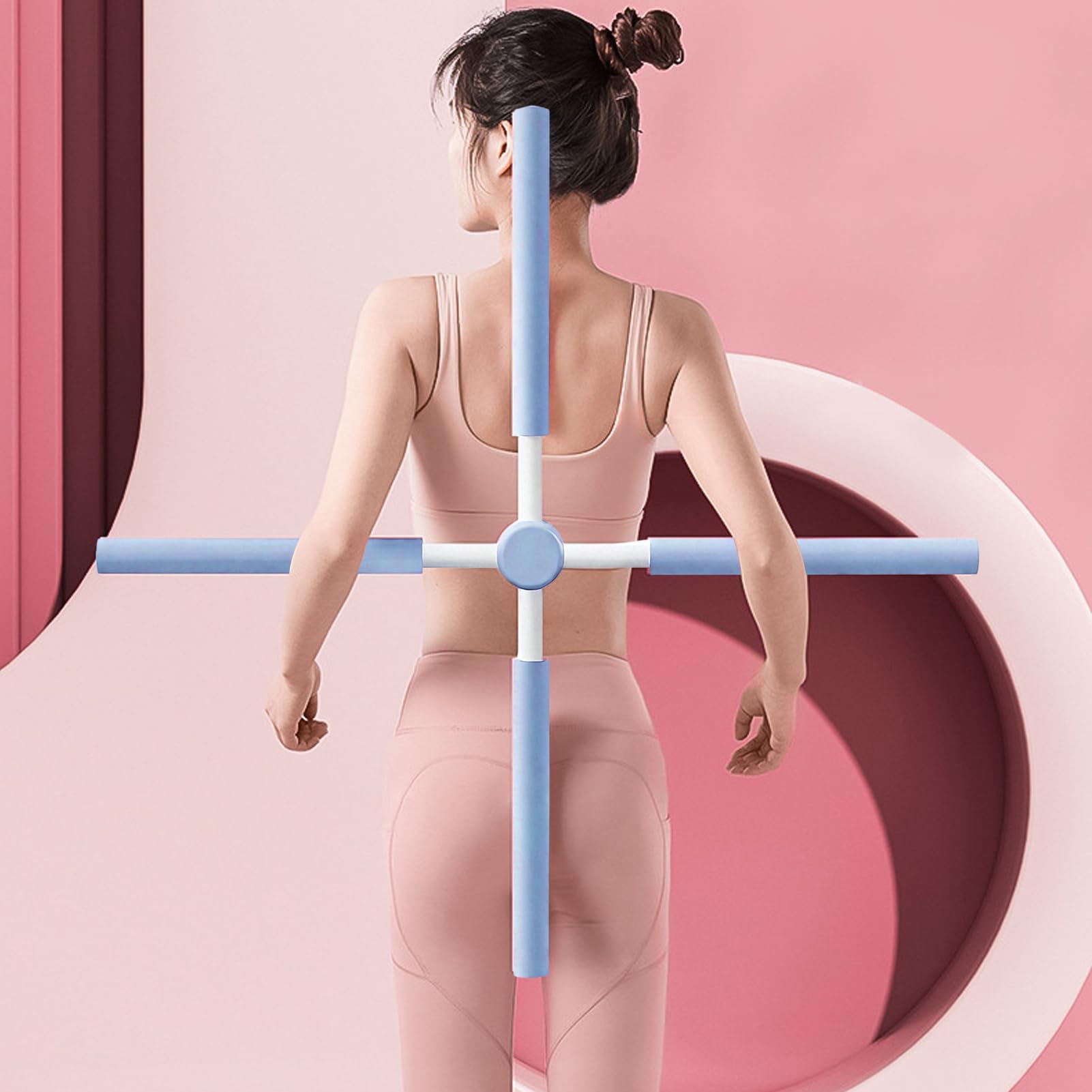 Yoga Stick, Drehbarer Haltungskorrektur Stab, Rückenstrecker Stange, Für Erwachsene Jugendliche Kinder Fitness Yoga Pilates Training Übung Indoor