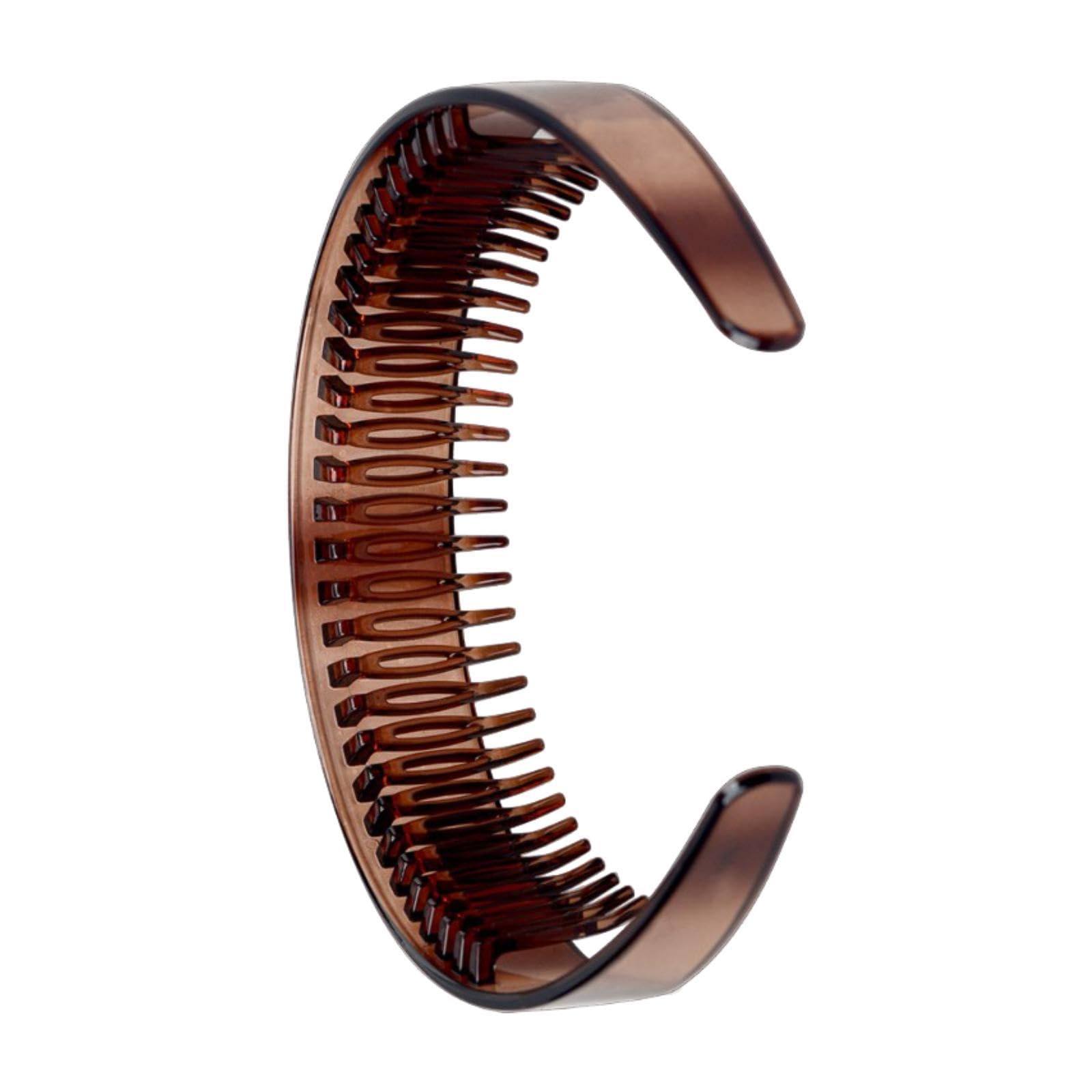 nivaa Toothed Headband for Women Casual DIY Curly Hair Accessory Widened Hair Hoop Brown-picture-15