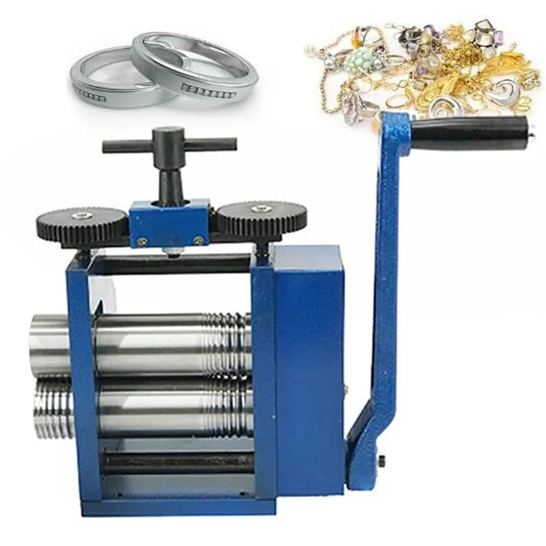 AYCDL Jewelry Rolling Mill Machine, Multi-Functional Ring Bending Tool, Manual Combination Rolling Mill Flatten Machine Jewelry,A,B