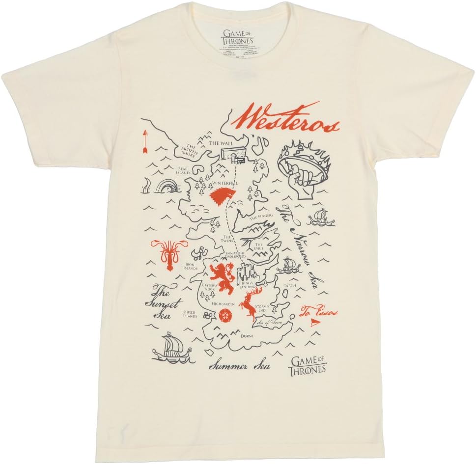 Game of Thrones - Westeros Map Men's T-Shirt