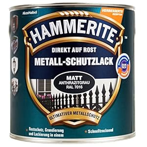 Hammerite Metall-Schutzlack Matt Anthrazitgrau 250ML