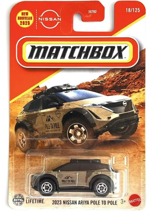 Matchbox 2023 Nissan Ariya Pole to Pole Dorado 1:64 miniatura 1