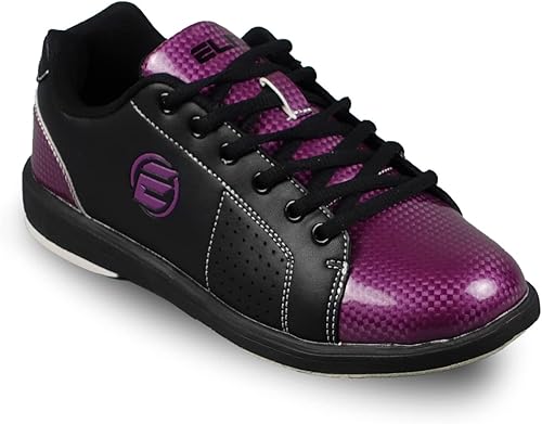 ELITE Womens Classic BlackPurple Bowling Shoes