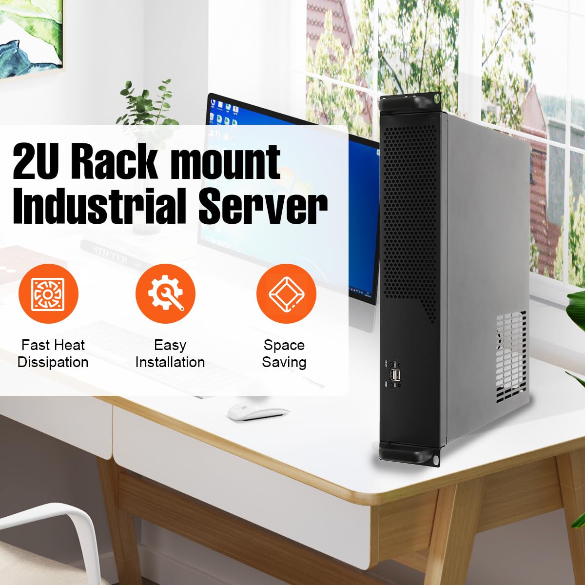 Amazon | QAVODB 2U サーバーシャーシサーバーケース ラックマウント