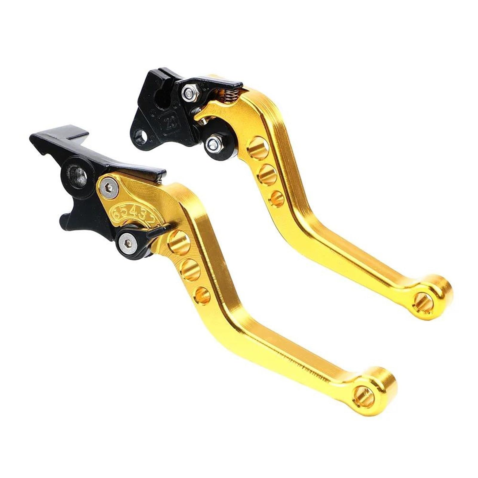 Etekgvyva Yellow Clutch Brake Lever Set Moto Universal Motorcycle Clutch Brake Handle Drum Lever Fit Motorbike Accessories Modification(Yellow)