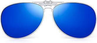 Retro Clip on Aviator Sunglasses Polarized Flip up Lenses Driving Eyeglasses Men