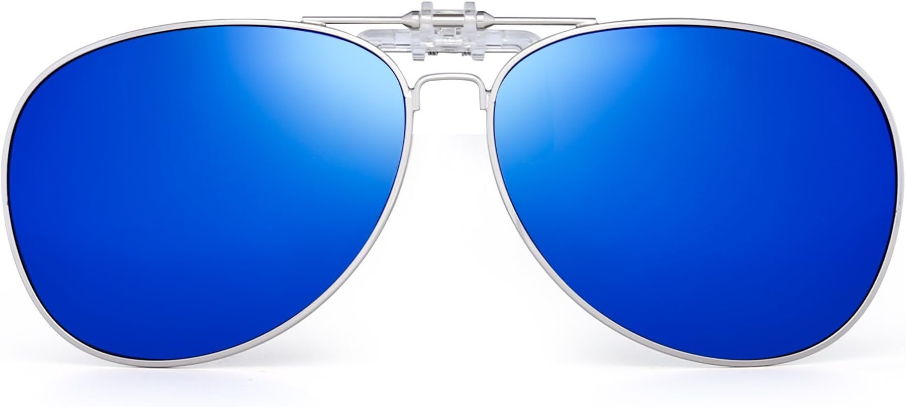 Retro Clip on Aviator Sunglasses Polarized Flip up Lenses Driving Eyeglasses Men