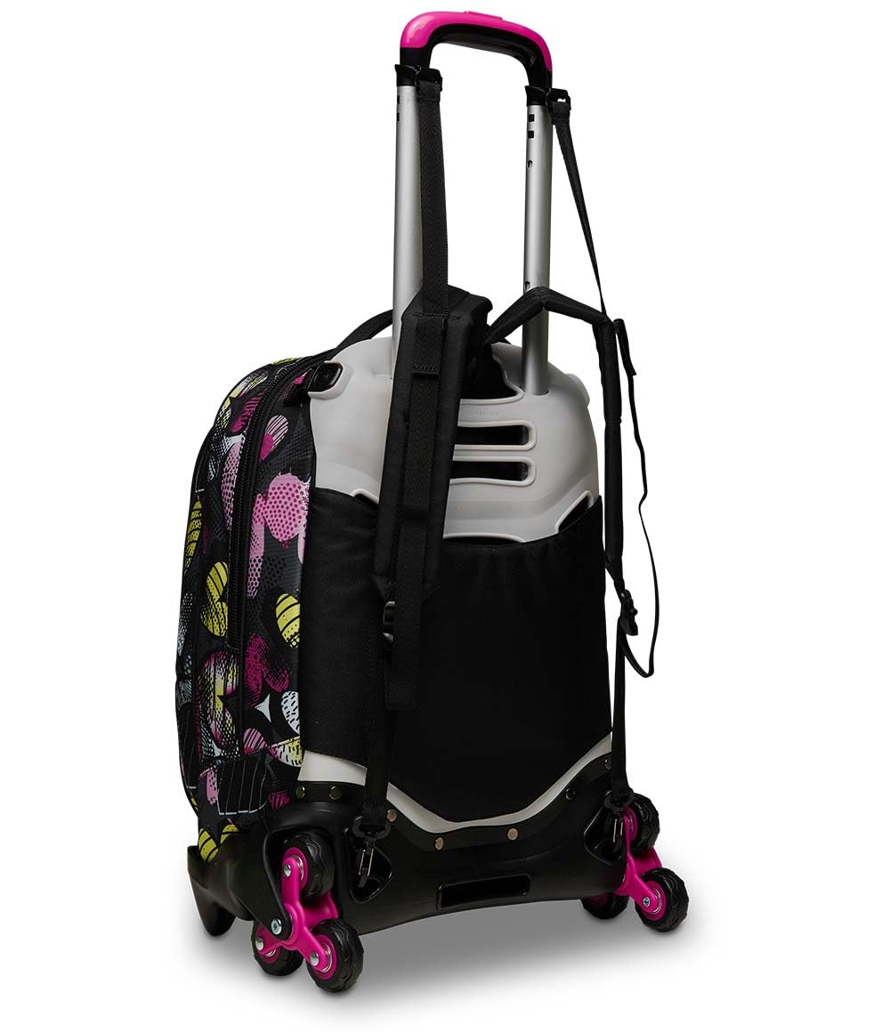 Seven Trolley Scuola Sganciabile Jack 3 Ruote, Fucsia, KIDDIE CRUSH, Triplo Uso, Zaino con Carrello Sganciabile, Tasca Porta Borraccia, Zaini e Trolley, Scuola, Bambine e Ragazze