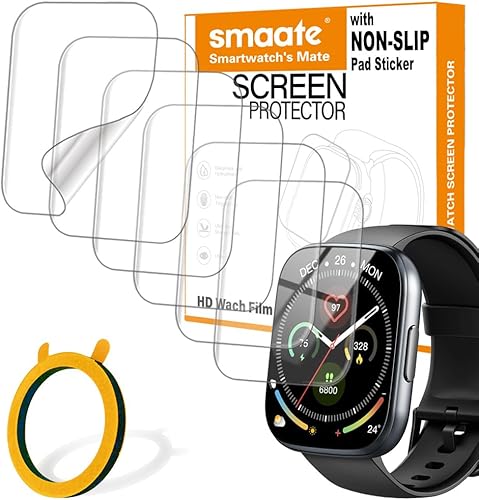Miniatura 3 de Protector de pantalla compatible con el reloj inteligente SOMTLERK A221 de 1.91", TPU suave, 6 piezas, burbujas autorreparables