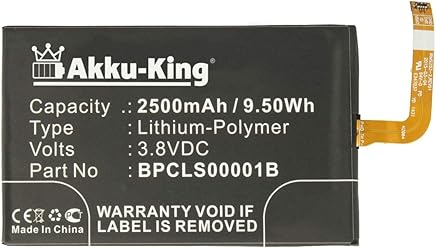 Akku-King Bater?a para Blackberry Classic, Classic 4G, Kopi, Q20, SQC100-1, SQC100-3, SQC100-4, SQC100-5 - como 1ICP4/59/93, BPCLS00001B - Li-Polymer 2500mAh