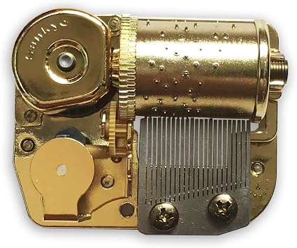 BinkeGG Play Minuet W.A.Mozart 23 Note Golden Sankyo Music Box Mechanism Music Box Parts Musical Movement for DIY Musical Boxes 10 Tunes Option