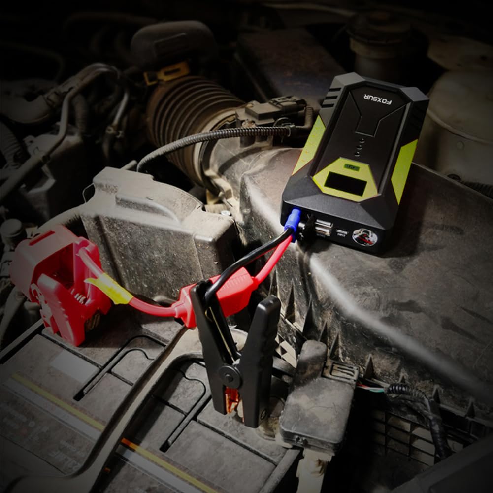 Batteria for Auto Avviatore di Emergenza Display Digitale Caricatore Portatile for Batteria for Auto con Luce LED Booster di Emergenza 800A Booster Batteria di Emergenza