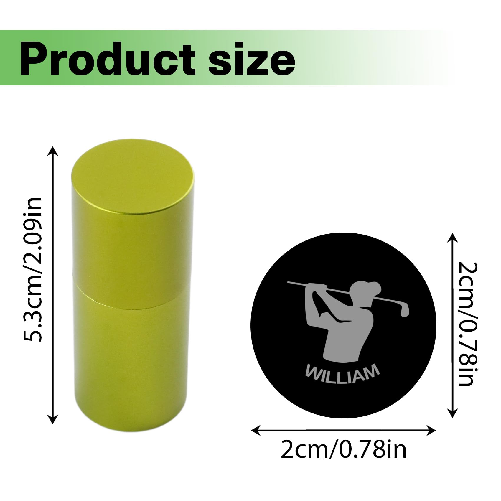 Timbro Palline Da Golf Pennarello Autoinchiostrante Personalizzato Con Pallina E Logo Impermeabile Riutilizzabile