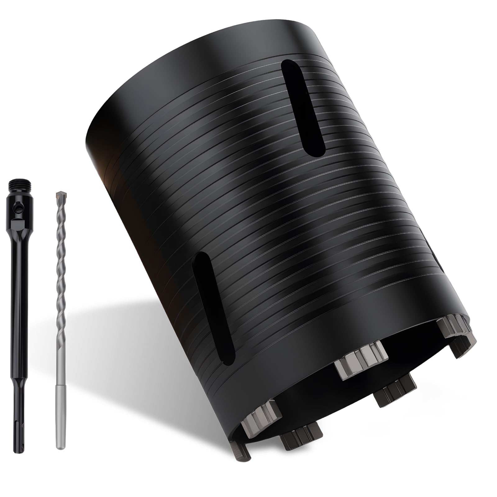 MOXPIFY 142mm x 170mm Long Diamond Core Drill Bit Set with 240mm SDS Plus Shank. To Be Used In Concrete Masonry Brick Block Stone Granite. โ image 1