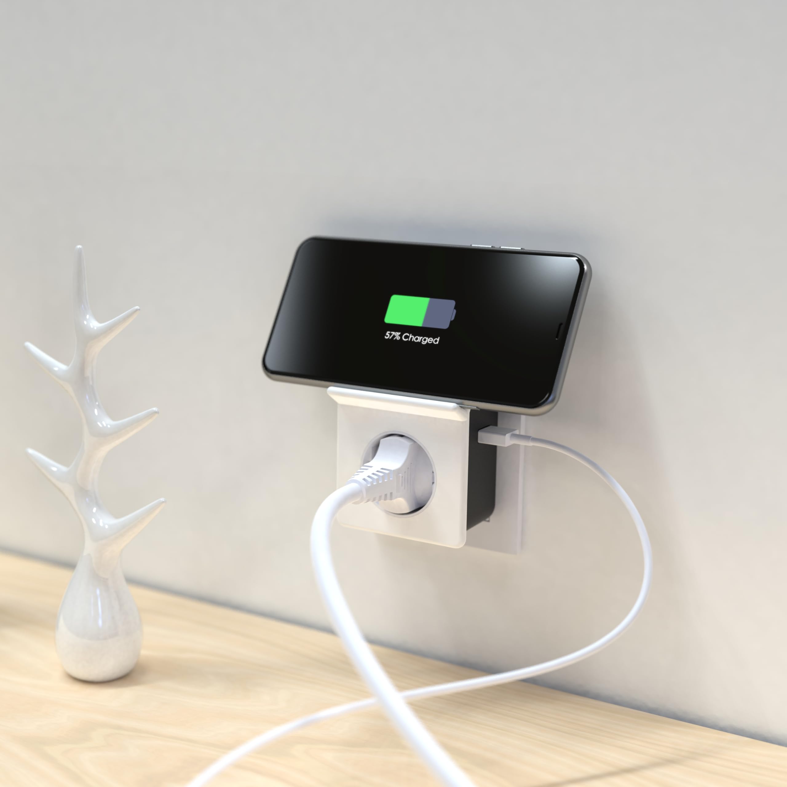 REV Adaptat. Charge USB avec Chargeur sans Fil + 1x Prise