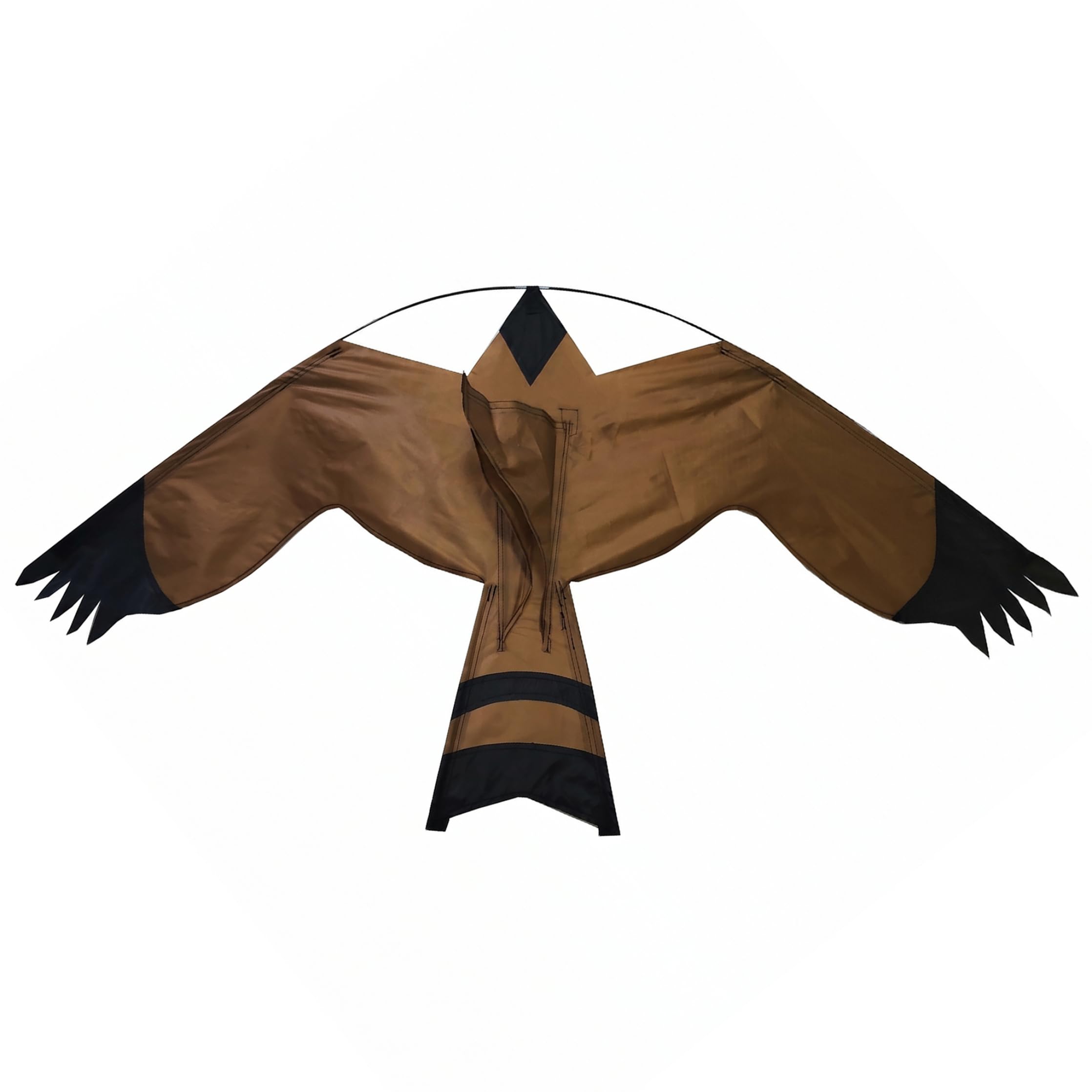 Cometa espantapájaros halcón volador marrón 49x24 pulgadas con mástil para ahuyentar aves