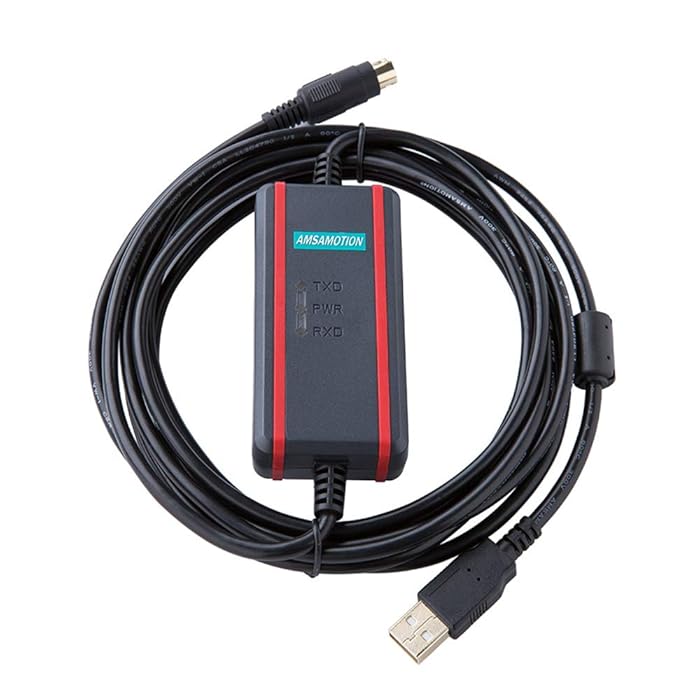 Buy AMSAMOTION FTDI Chip Cable USBSC09FX Compatible Mitsubishi FX1N 2N 1S 3U Series PLC