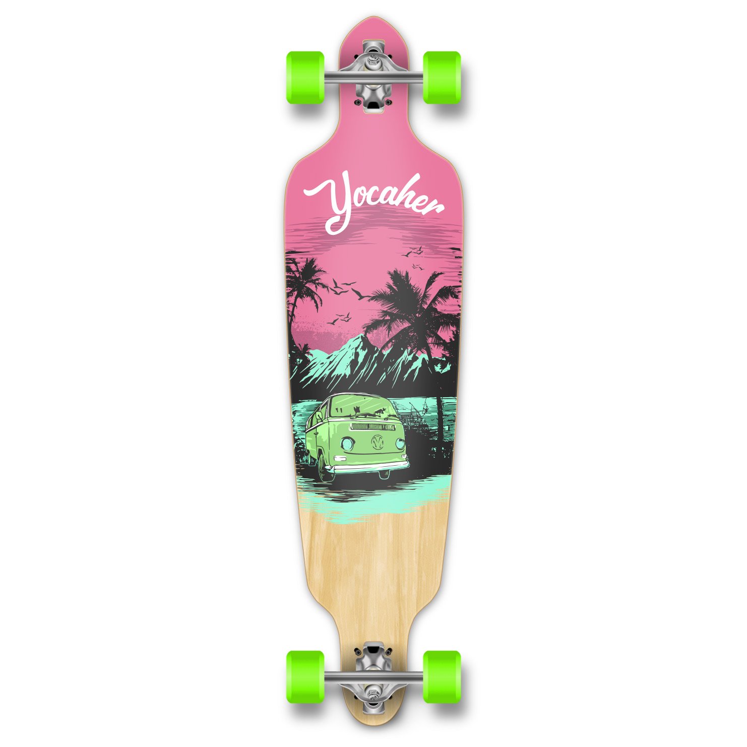 Yocaher Drop Through Longboard Skateboard 41" x 9.5" Long Board Cruiser for Cruising, Carving, Free-Style, and Downhill, for Adults, Teenagers, Kids