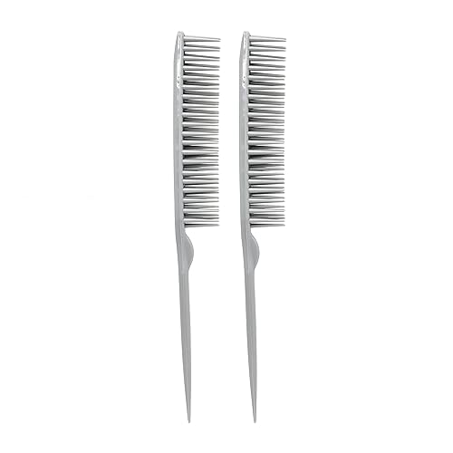 Allegro Combs 60 peines de tres filas para peluquería de peluquería desenredantes para cabello natural y pelucas para cabello rizado, hecho en los